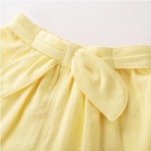 拉比-童衣类（夏）C9绚丽蝴蝶结短裤黄色 商品图1