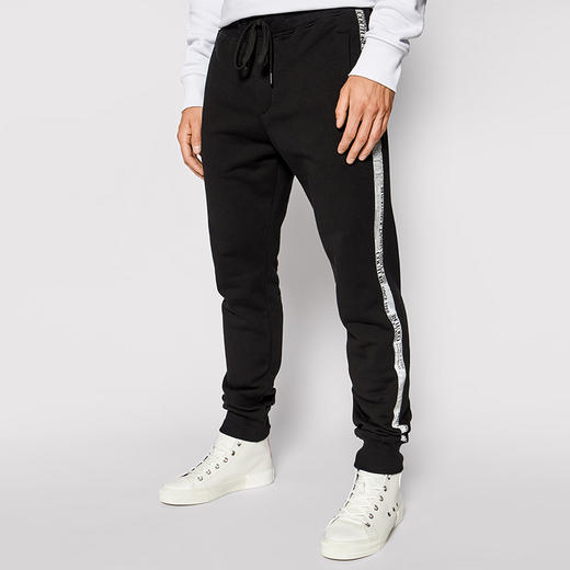 VERSACE 范思哲 男士棉质常规版型休闲运动裤 黑色 71GAA3B7 F0002 899 商品图1