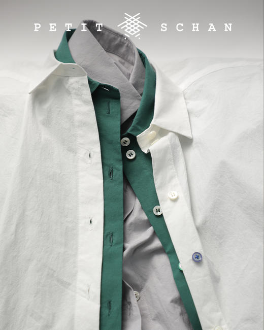 PETIT SCHAN小闪 CLO#044 Les Choristes 放牛班的春天 水果酵素工艺纸感廓形基础款衬衫 商品图9