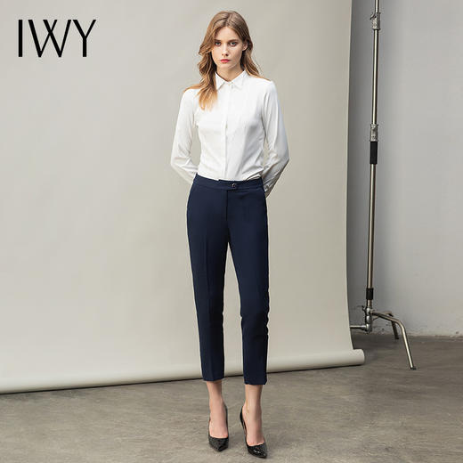 IWY/经典白色衬衫套装女工作服职业气质高端销售OL工装衬衣两件套 B0434+P11398 商品图2