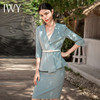 IWY/蓝色职业套装女名媛总裁西装时尚气质工作服修身商务正装C1341-L+S1341 商品缩略图2