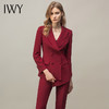 IWY/时尚酒红色西服套装C11358+P11358 商品缩略图0