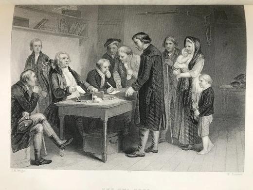 1842年 彭斯诗歌作品全集 30幅精美钢版画插图 漆布精装18开 商品图7