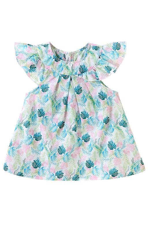 英氏-童衣类（夏）E1外着英梭短袖连衣裙白100CM 商品图5