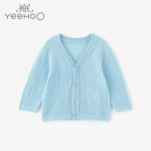 英氏-童衣类（春）E1英毛短外套纯净蓝100CM 商品图0