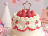 【推荐】复古风草莓公主生日蛋糕  |赠送仙女棒蜡烛1个 商品缩略图0