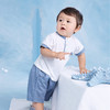 英氏-童衣类（夏）E1英针圆领短套衣英氏白73CM 商品缩略图1