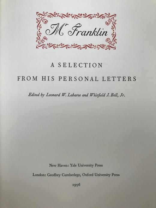 限量250册！富兰克林书信选集 6幅彩色插图 精装16开带书匣 商品图5