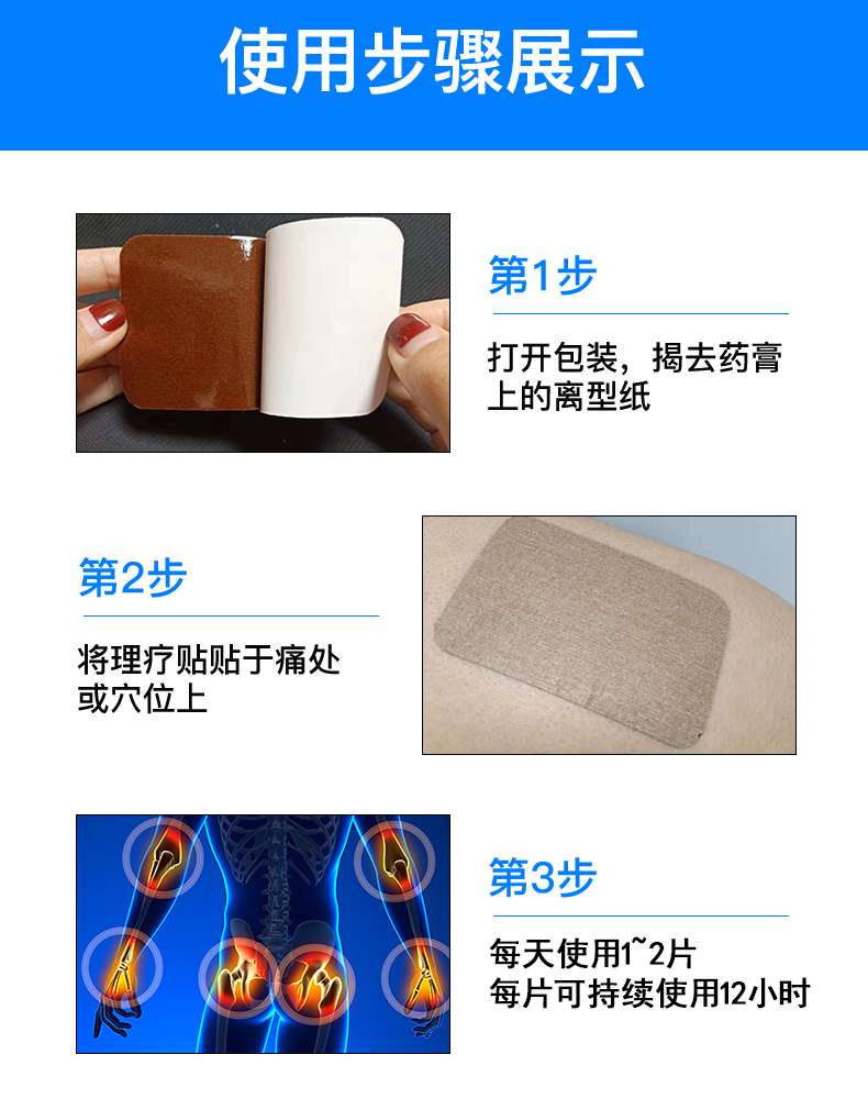 买3送2修正腰间盘突出压迫坐骨神经治膏药膏贴腿麻腰痛腰椎间盘专用贴