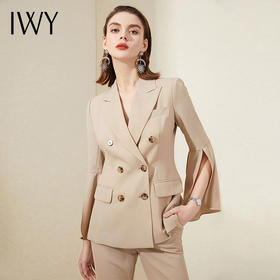 IWY/卡其职业西装套装时尚气质工作服总裁女神范面试正装ol 201017C1+P1