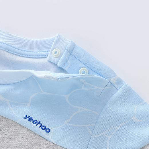 英氏-童衣类（夏）E1外着英针圆领短套衣花灰100C 商品图2