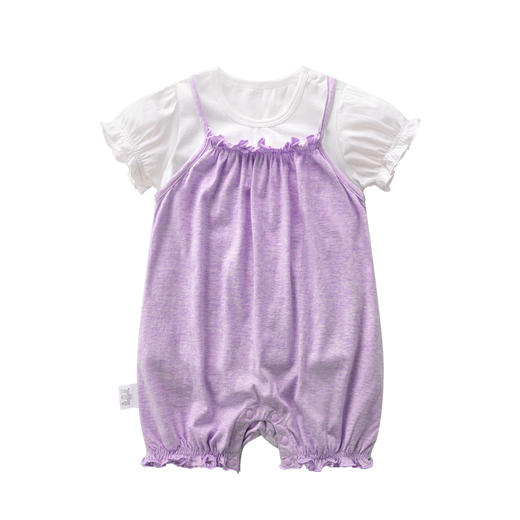 拉比-童衣类（夏）C9绚丽吊带连体衣套装浅蓝 商品图4