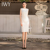 IWY/气质简约白色无袖连衣裙女时尚韩版百搭西装套裙修身OL职业工作服Q620-W 商品缩略图3