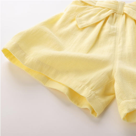 拉比-童衣类（夏）C9绚丽蝴蝶结短裤黄色 商品图2