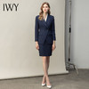IWY/藏青气质名媛风长袖西装套裙女简约休闲时尚工服职业装包臀OL CS11398 商品缩略图2