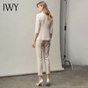 IWY/米白时尚套装女职业装收腰西装五分袖休闲通勤套裤职场商务风 C10408+P10407米白 商品缩略图3