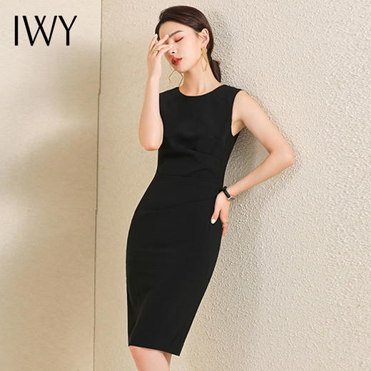 IWY/小西装连衣裙搭配都市职场穿搭优雅名媛气质黑白撞色 Q1045-B 商品图2
