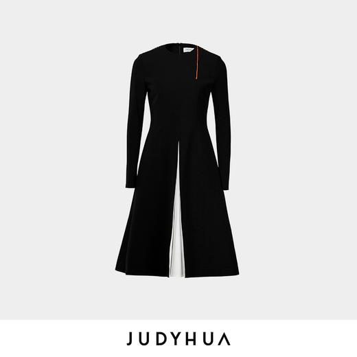 JUDYHUA 皱褶拼接设计连衣裙 商品图3