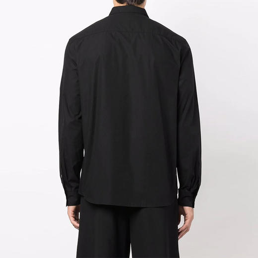 VERSACE 范思哲 男士棉质logo刺绣翻领长袖衬衫 黑色 71GAL2RA CN002 899 商品图2