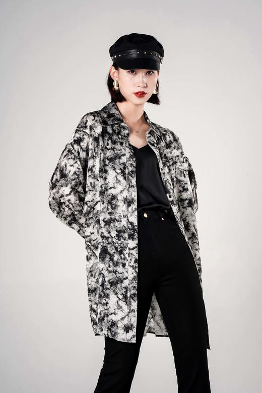 S6  臣禾 中国风水墨抽象印花衬衫K213022977  商品图3