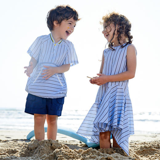 谜底童装20夏新款甜美可爱不规则裙摆儿童纯棉连衣裙202KL0759 商品图2