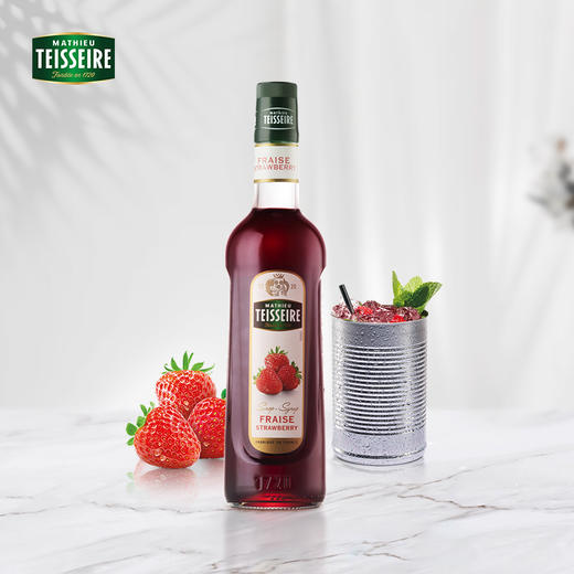 【Teisseire糖浆】帝斯乐 草莓风味700ML/瓶  液体糖浆咖啡伴侣 奶茶 调酒 商品图0
