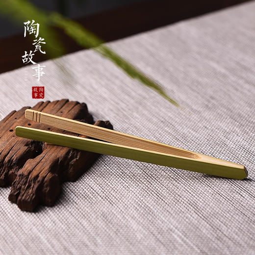 陶瓷故事手工竹制茶则茶夹茶拨茶针四件套装功夫茶具配件六君子 商品图3