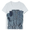 MIIDII/谜底T恤女21夏新品结构式牛仔印花合体圆领短袖212MT0760 商品缩略图4