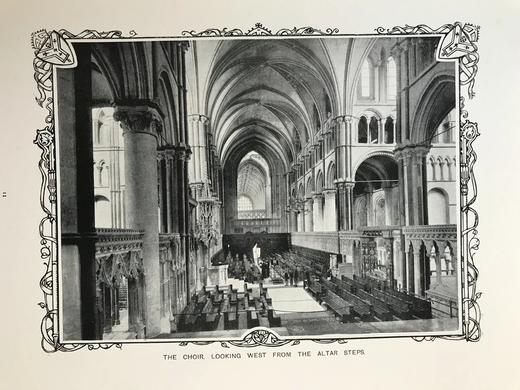 1906年 英格兰与威尔士教堂史（全2卷） 数百幅伦勃朗手绘与照片 漆布精装大16开 商品图9