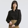 谜底2021秋季新款高端系列铜氨丝法式尖领长袖衬衫女213GC1682 商品缩略图2