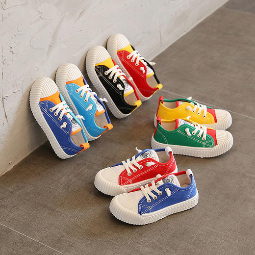 建议拍大一码 下单两双 第二双0元 男女童帆布鞋 单拍一双不发货 辣妈邦购