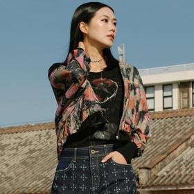 谜底2021秋季新款复古舒适轻薄抗皱免烫休闲外套防晒女213MW1813