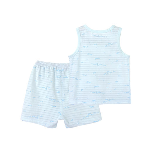 英氏-内衣类（夏）D0蓝薄提背短套 浅天蓝 商品图1