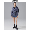 VIMAGE纬漫纪秋冬新款品牌女装经典翻领收腰显瘦风衣短外套VC2104206 商品缩略图1