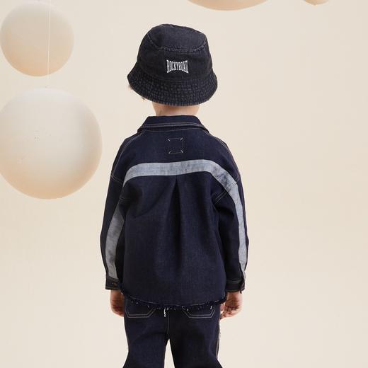 谜底童装21秋新款H型中款衬衫文艺调牛仔衬衫外套213KC2238 商品图2