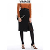 VIMAGE纬漫纪秋冬新款优雅时尚高腰开叉百搭半身裙包臀裙女V1606220 商品缩略图4