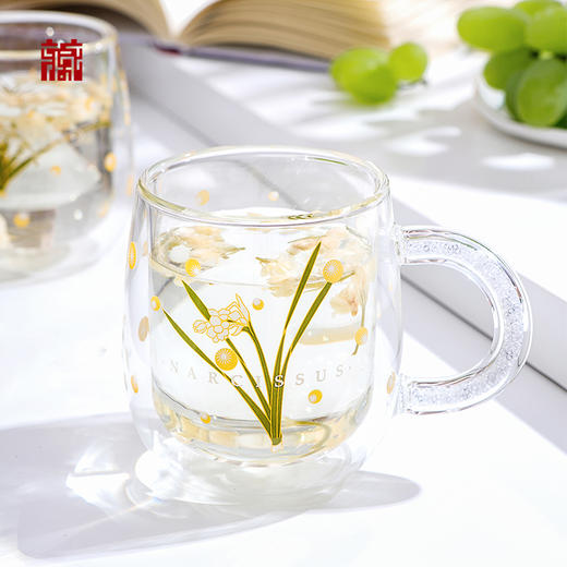 广东省博物馆百花图-花解语双层玻璃杯 商品图0