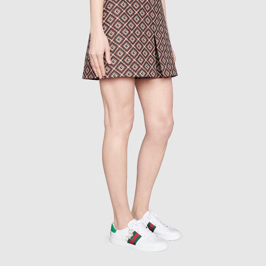 GUCCI 古驰 女士Ace系列女士猫咪图案休闲运动鞋 白色 630616 1XG60 9114 商品图3
