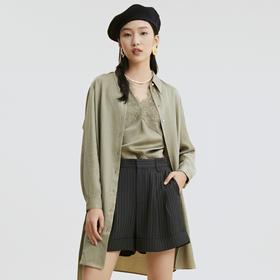 谜底衬衫式连衣裙2021夏季新款高端系列铜氨天丝裙子213GL1676