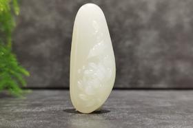 【御珠宫坊·传藏系列】羊脂白玉子料花鸟牌