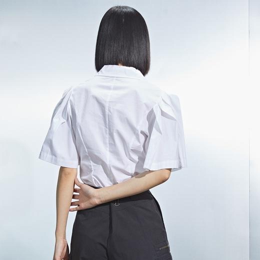 MIIDII/谜底21夏新品前卫时髦夸张灯笼袖收腰白衬衫女212MC0931 商品图2