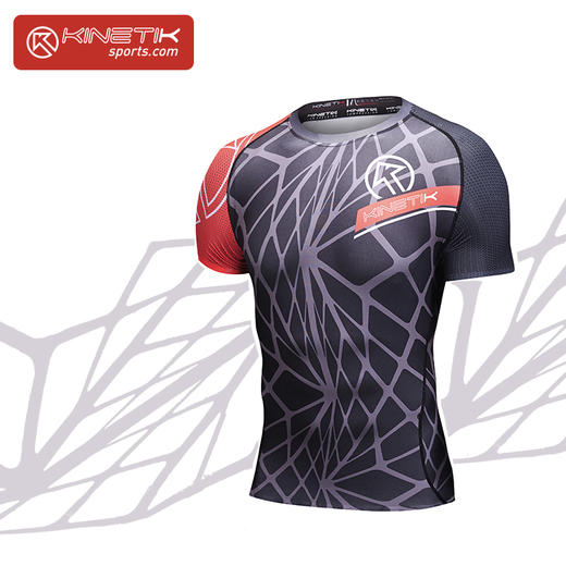 KONFORT SHORT SLEEVE轻压缩短袖上衣（黑）训练健身跑步 商品图0