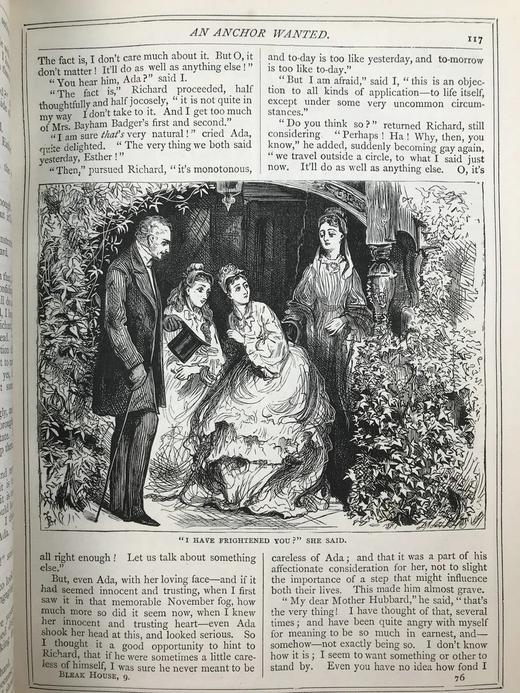 约19世纪后期 狄更斯《荒凉山庄/老古玩店》 100幅插图（含套色版画） 皮装16开 商品图14