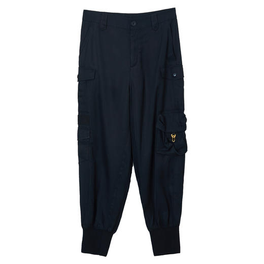 MIIDII/谜底醋酸宽松萝卜裤女21夏新品工装感休闲裤女212MK0744 商品图4