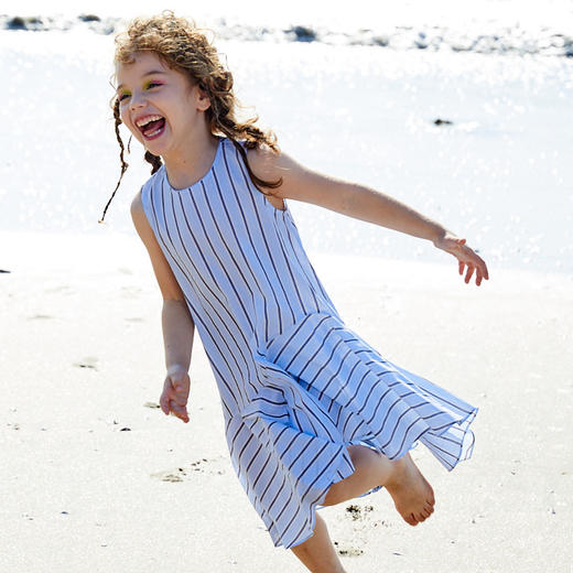 谜底童装20夏新款甜美可爱不规则裙摆儿童纯棉连衣裙202KL0759 商品图0