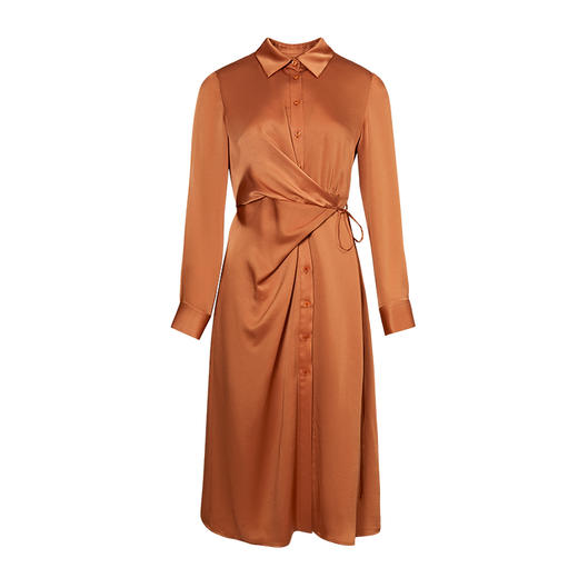 VIMAGE纬漫纪夏季新款系带束腰优雅纯色显瘦连衣裙V1607246 商品图5