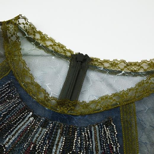 谜底连衣裙2021秋季新款高端系列浪漫时尚晚礼裙蕾丝裙213GL1792 商品图3