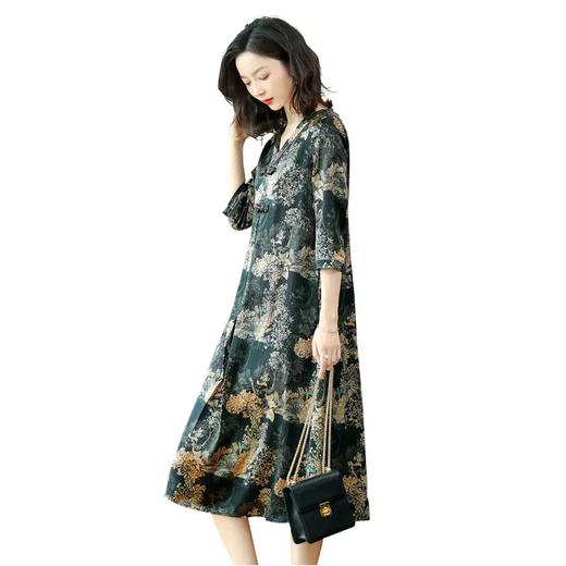 TZW-重磅珍珠缎香云纱真丝连衣裙 商品图4