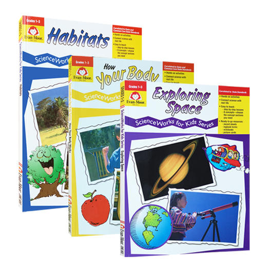 Evan-Moor Science Words For Kids Series 小小科学工坊系列  美国加州原版教辅 商品图0
