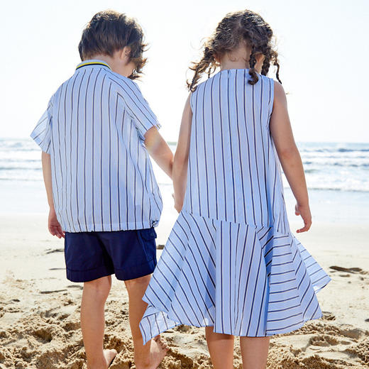 谜底童装20夏新款甜美可爱不规则裙摆儿童纯棉连衣裙202KL0759 商品图3